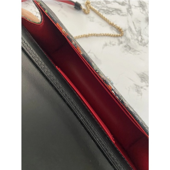 NWT Christian Louboutin Loubi54 Tissu Lamé Sevillana Handbag - Picture 9 of 13